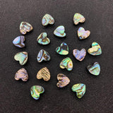 2pcs Natural Abalone Shell Beads Heart Shape DIY Necklace Bracelet Earrings