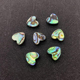 2pcs Natural Abalone Shell Beads Heart Shape DIY Necklace Bracelet Earrings