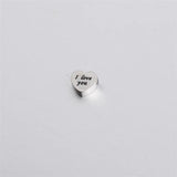 5PCS Stainless Steel LOVE Heart Beads for Jewelry DIY Making Necklaces