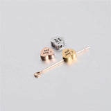 5PCS Stainless Steel LOVE Heart Beads for Jewelry DIY Making Necklaces
