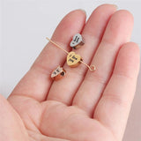 5PCS Stainless Steel LOVE Heart Beads for Jewelry DIY Making Necklaces