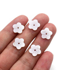 Natural Freshwater Shell Flower Pendant Charm for DIY Jewelry