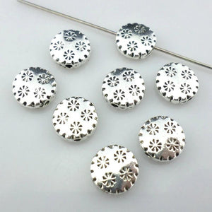 32pcs Tibetan Silver Snowflake Spacer Beads 10mm Jewelry Findings