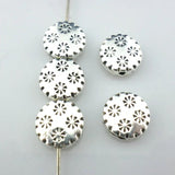 32pcs Tibetan Silver Snowflake Spacer Beads 10mm Jewelry Findings