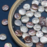 16-17mm Natural Purple Freshwater Pearl Round Perforated Pendant