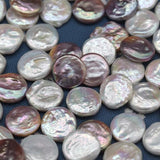 16-17mm Natural Purple Freshwater Pearl Round Perforated Pendant