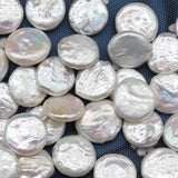 16-17mm Natural Purple Freshwater Pearl Round Perforated Pendant