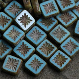 10-11mm Square Crezh Glass Beads for DIY Jewelry Making