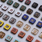 10-11mm Square Crezh Glass Beads for DIY Jewelry Making