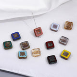 10-11mm Square Crezh Glass Beads for DIY Jewelry Making