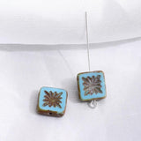 10-11mm Square Crezh Glass Beads for DIY Jewelry Making