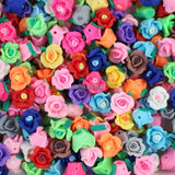 50pcs 13mm Mixed Flower Polymer Clay Beads for DIY Jewelry Making