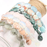13*18mm Faceted Natural Stone Beads for DIY Bracelet