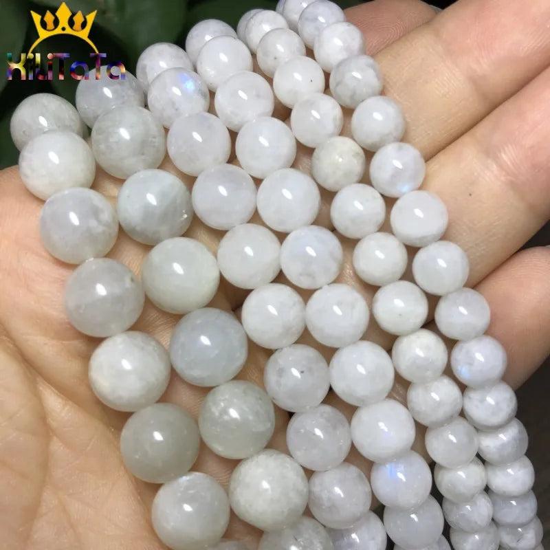 Moonstone Beads Round Spacer Loose Beads 15'' 6/8/10mm