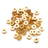 50pc Golden Brass Rondelle Spacer Beads 6x2mm