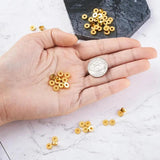 50pc Golden Brass Rondelle Spacer Beads 6x2mm