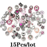 15Pcs Special Mixed Charm Beads Pendant for DIY Jewelry Making