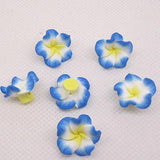 20pc 20mm Frangipani Polymer Clay Flower Beads for Jewelry Making
