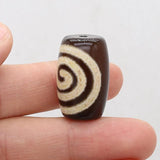 3Pcs Natural Stone Agates Cylindrical Isolation Beads for Jewelry Making