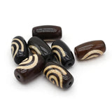 3Pcs Natural Stone Agates Cylindrical Isolation Beads for Jewelry Making