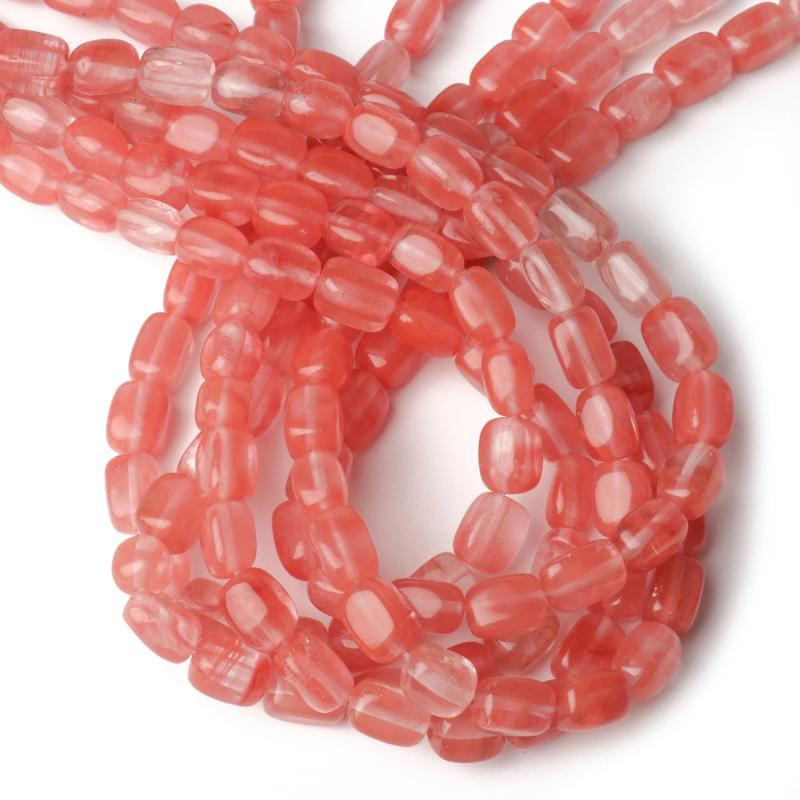 Cherry Quartz Stone Beads 8x12mm Natural Loose Spacer Bead