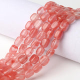 Cherry Quartz Stone Beads 8x12mm Natural Loose Spacer Bead