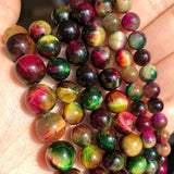 Bicolor Tiger Eye Round Beads for Jewelry Making DIY Bracelet Charm