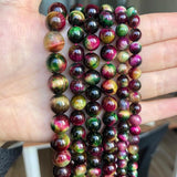 Bicolor Tiger Eye Round Beads for Jewelry Making DIY Bracelet Charm