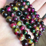 Bicolor Tiger Eye Round Beads for Jewelry Making DIY Bracelet Charm