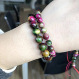 Bicolor Tiger Eye Round Beads for Jewelry Making DIY Bracelet Charm