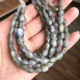 Grey Labradorite Stone Beads for Bracelet Necklace DIY