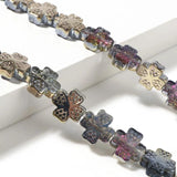 Glass Flower Spacer Beads 12mm x 12mm 1Strand