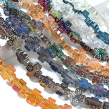 Glass Flower Spacer Beads 12mm x 12mm 1Strand