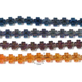 Glass Flower Spacer Beads 12mm x 12mm 1Strand