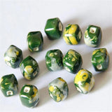 10Pcs/13mm Glazed Ceramic Beads Charms Big Hole Diy Jewelry Making Material