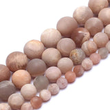 Matte Sunstone Stone Beads Round 15''/Strand