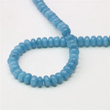 Natural Stone Aquamarines Jades Beads 5x8mm Abacus Round Shape