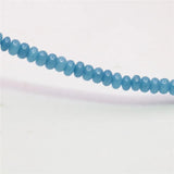 Natural Stone Aquamarines Jades Beads 5x8mm Abacus Round Shape