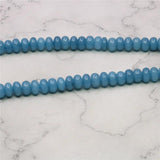 Natural Stone Aquamarines Jades Beads 5x8mm Abacus Round Shape