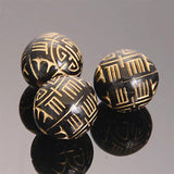 Miasol 15 Pcs 18 MM Fluted Corrugated Stripe Acrylic Antique Spacer Beads
