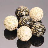Miasol 15 Pcs 18 MM Fluted Corrugated Stripe Acrylic Antique Spacer Beads