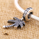 Vintage Palm Tree Crystal Pendant Bead Charm for Bracelet & Bangle DIY