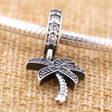 Vintage Palm Tree Crystal Pendant Bead Charm for Bracelet & Bangle DIY