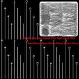 Stainless Steel Eye Flat Head Pin Ball Head Pins 50-100Pcs