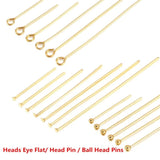 Stainless Steel Eye Flat Head Pin Ball Head Pins 50-100Pcs