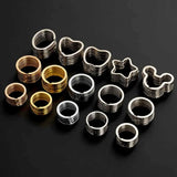 Stainless Steel Key Ring Split Ring Key Chain Parts Hook 10pcs