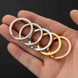 Stainless Steel Key Ring Split Ring Key Chain Parts Hook 10pcs