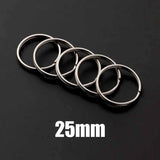 Stainless Steel Key Ring Split Ring Key Chain Parts Hook 10pcs