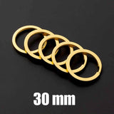 Stainless Steel Key Ring Split Ring Key Chain Parts Hook 10pcs