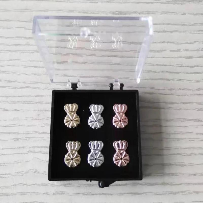 Sterling Silver Bax Bear Earring Backs Heart Lifters Set